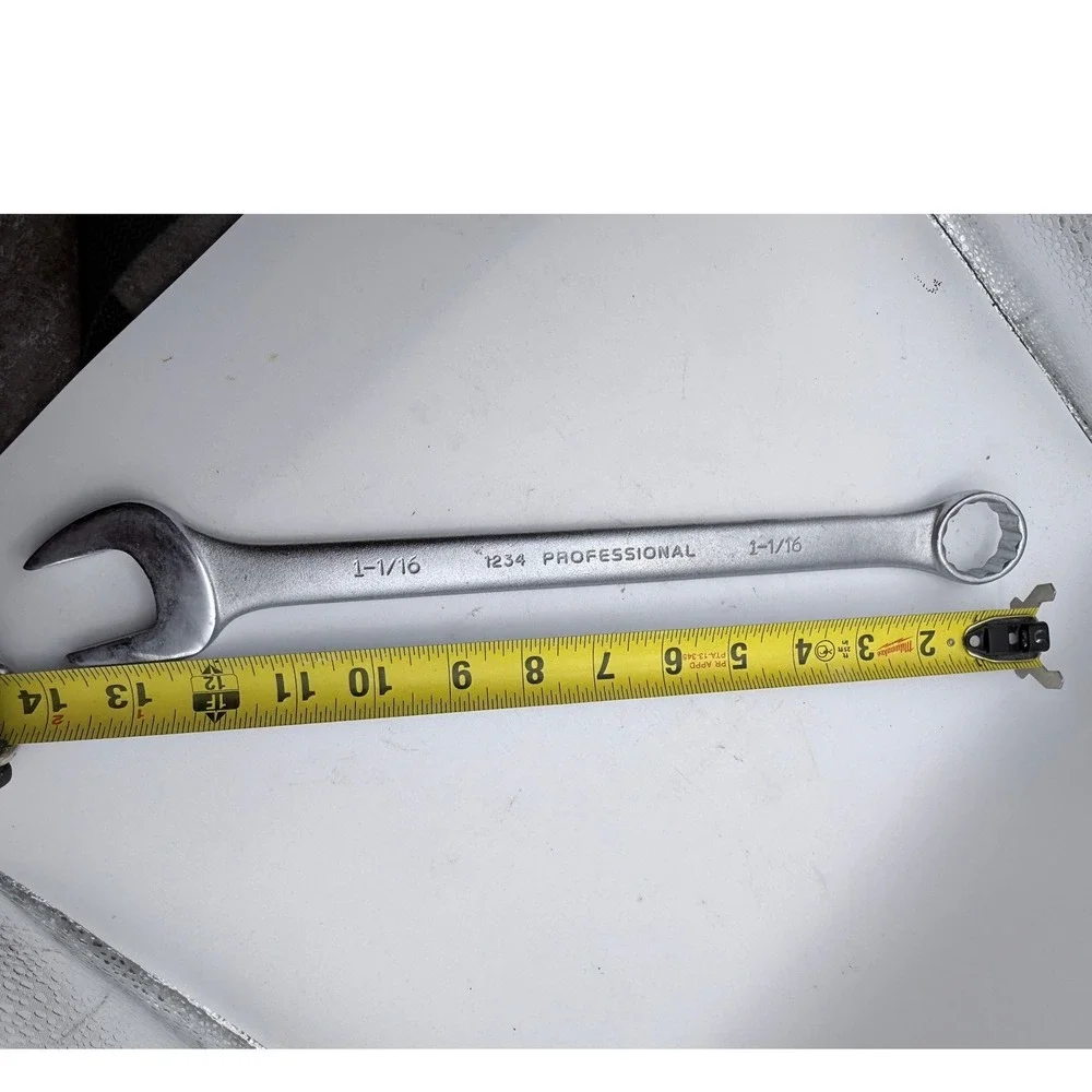 Proto Combination Wrench 1-1/16 1234 Professional USA Satin Chrome 12 Point SAE - Picture 1 of 3